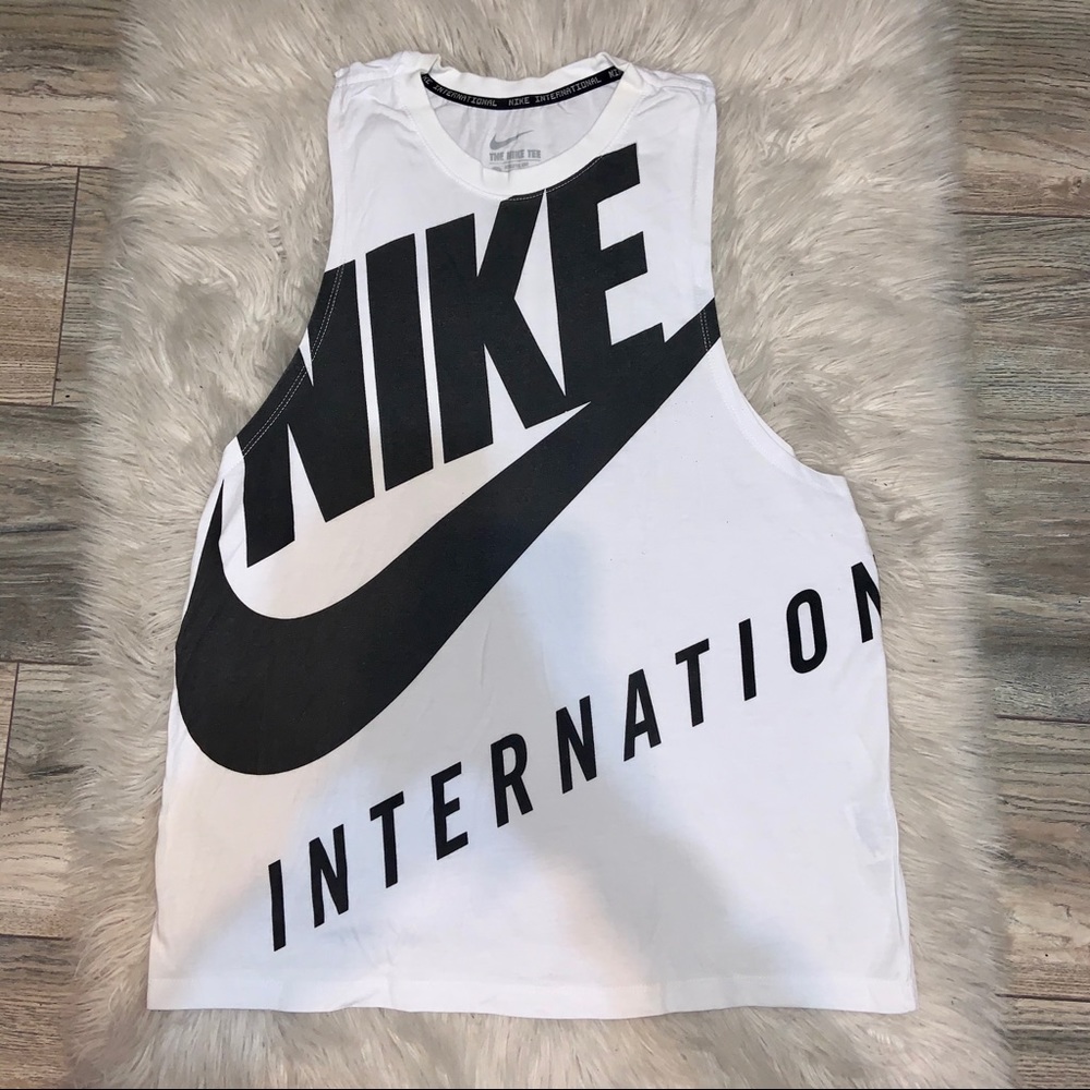 Nike International White Muscle Tee